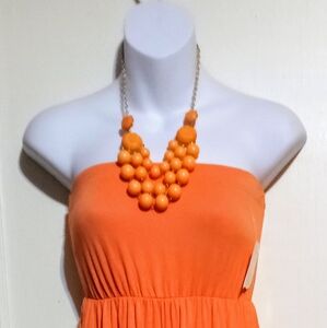 🛍️ BUNDLE ONLY🛍️Vintage Orange Beaded Necklace